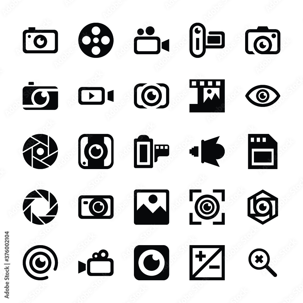 Camera And Photography Icons Camera And Photography Icons
