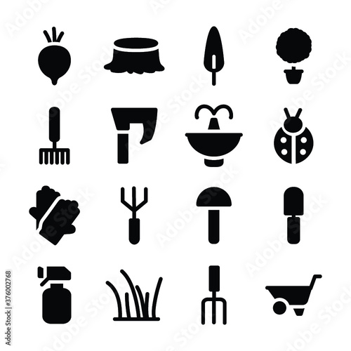 Agriculture Equipments Glyph Icons Pack 
