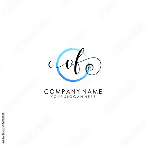 VF Initial handwriting logo template vector  © MUCHAMMAD