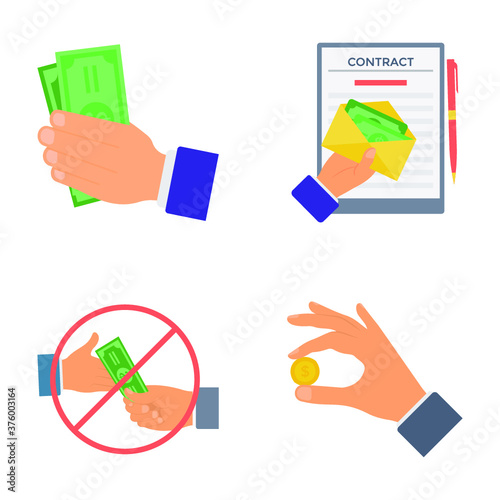 Anti Corruption Flat Icons Pack