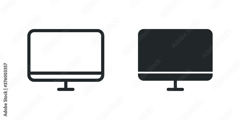 vector illustration of computer monitor screen on white background vector illustration of computer monitor screen on white background