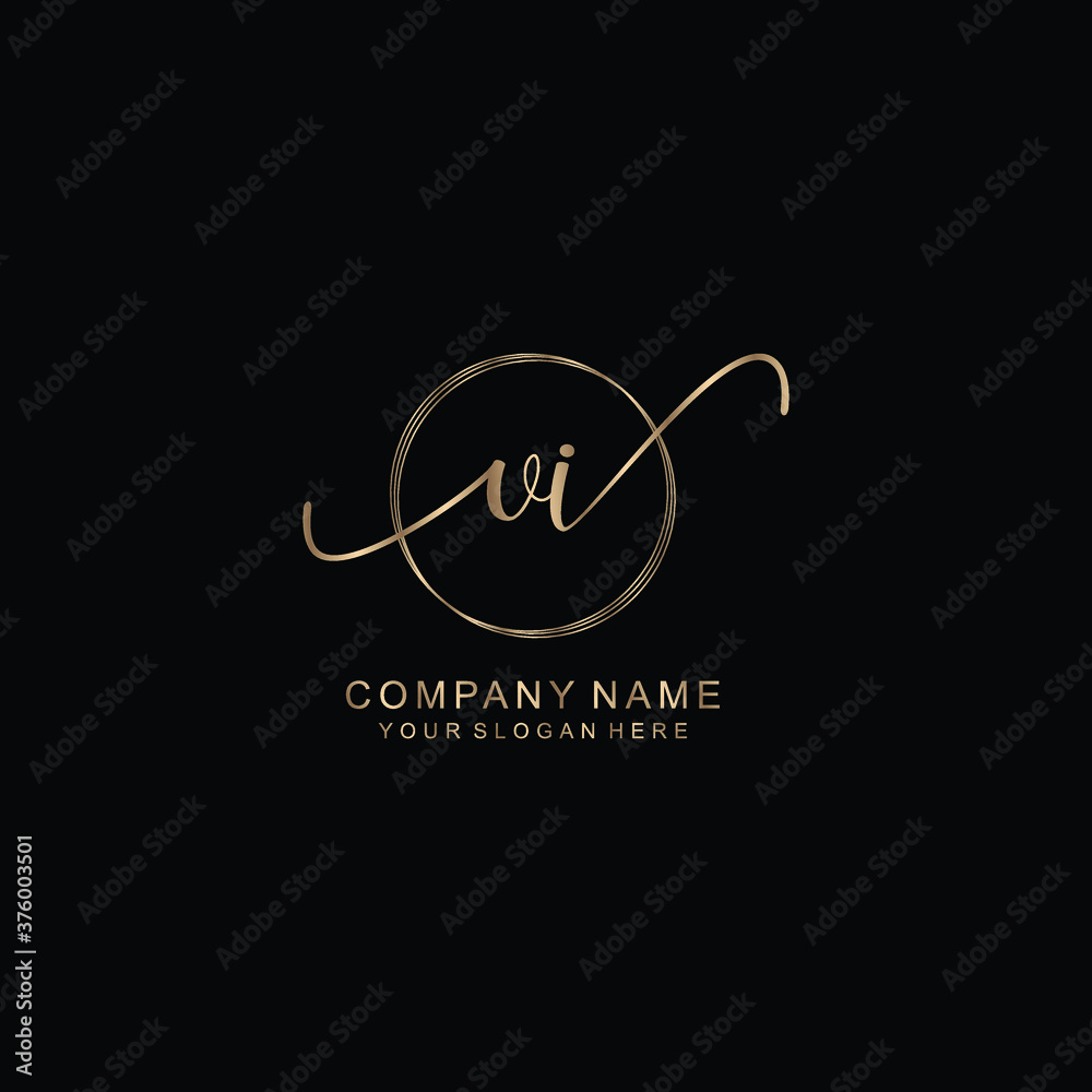 VI Initial handwriting logo template vector
VI Initial handwriting logo template vector