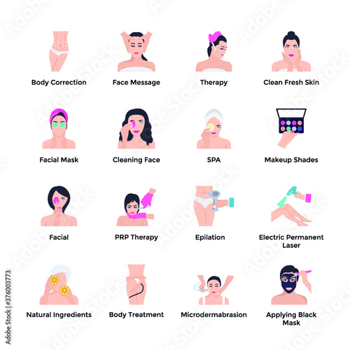 Cosmetology Set Of Icons 