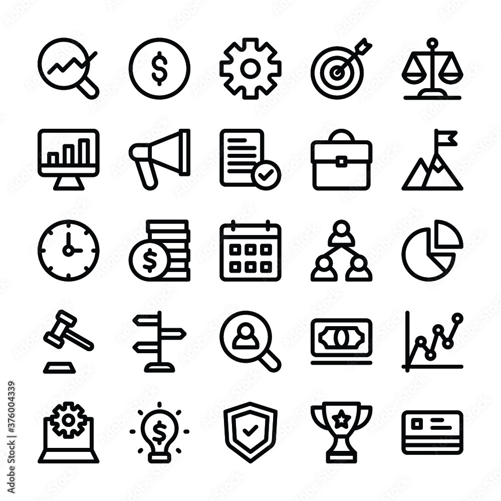 Business Line Icons Pack Business Line Icons Pack