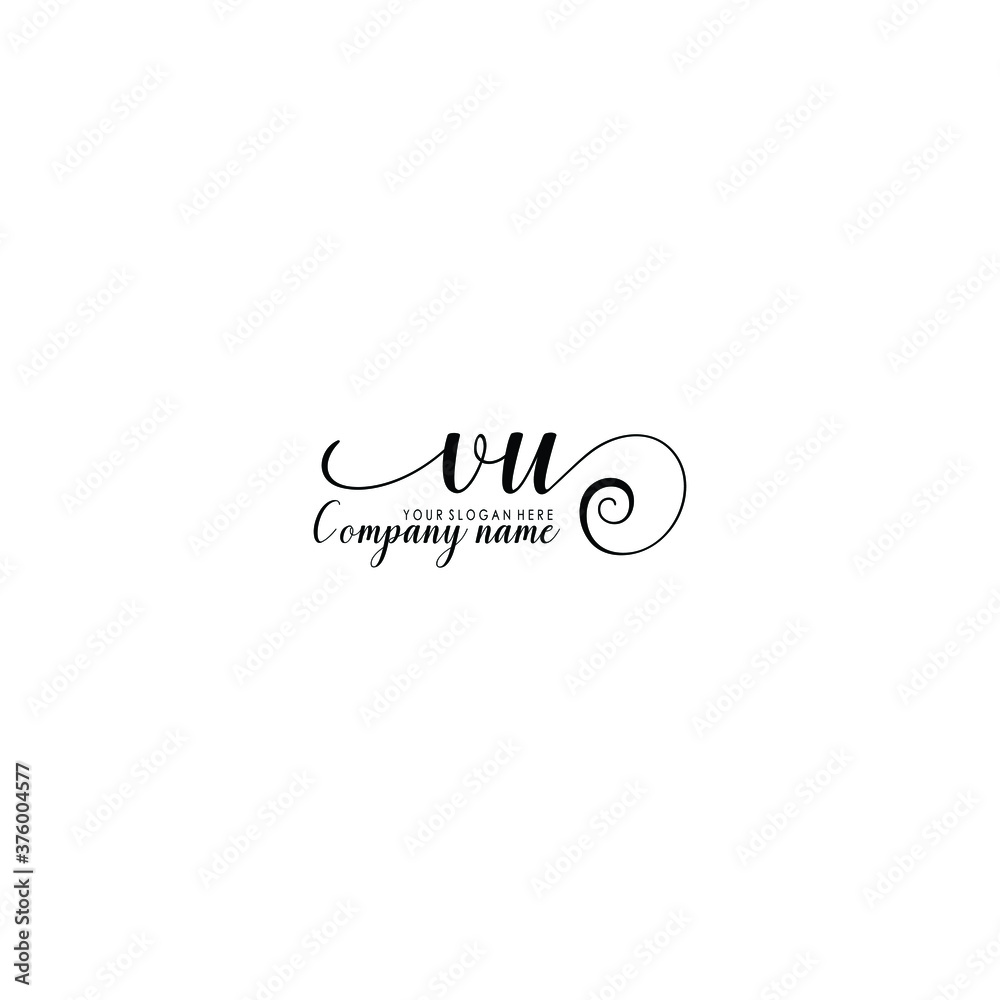 VU Initial handwriting logo template vector
VU Initial handwriting logo template vector