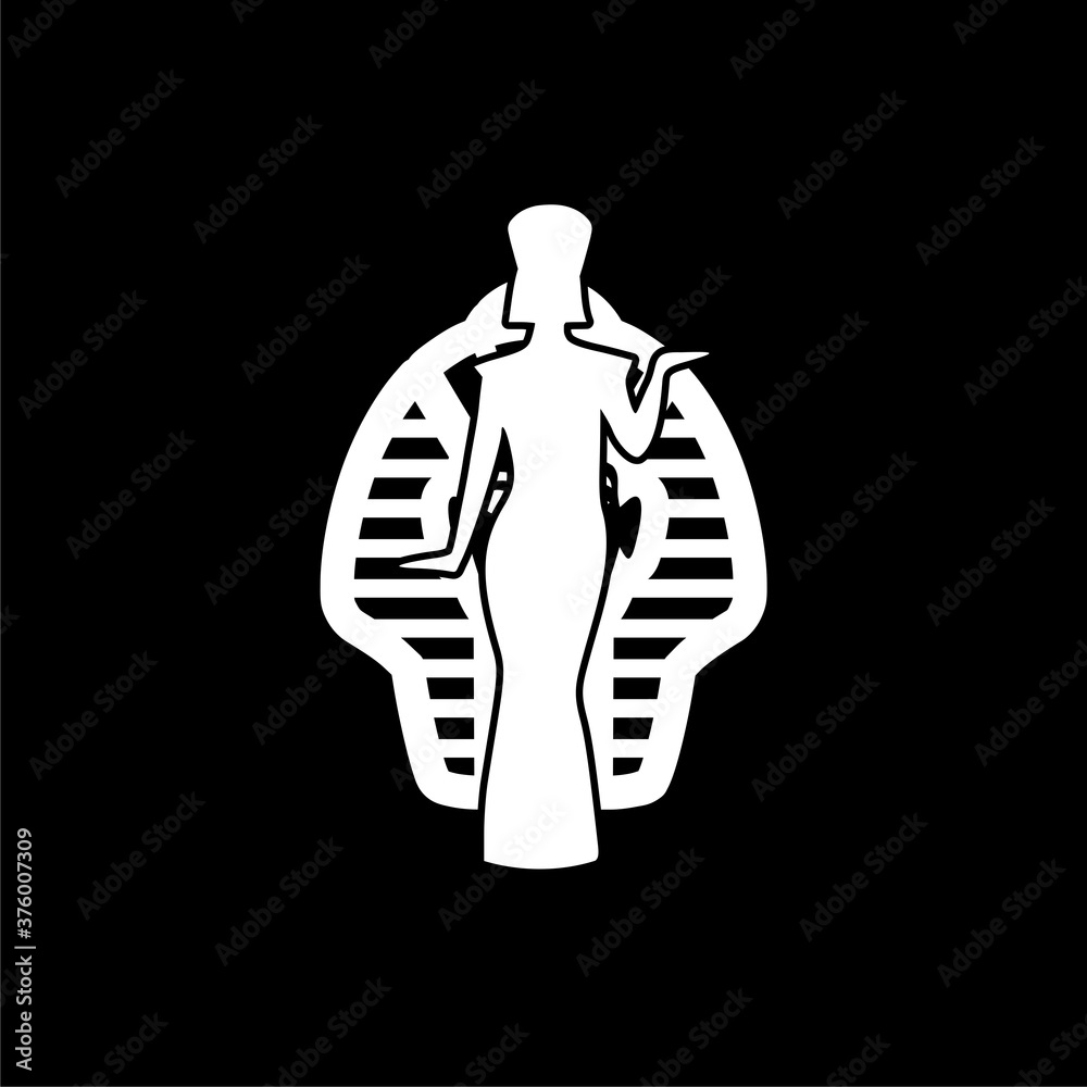 Cleopatra icon for web design isolated on dark background Cleopatra icon for web design isolated on dark background