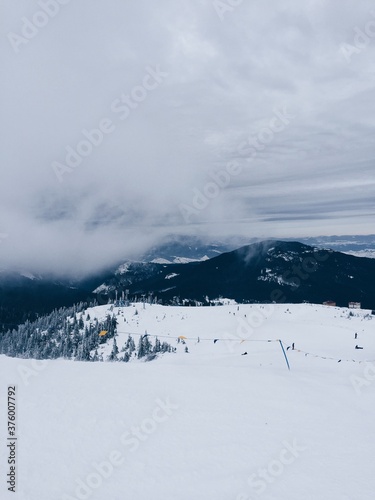 Cloudy winter day view