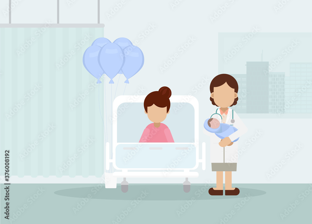 Maternity ward with doctor Maternity ward with doctor