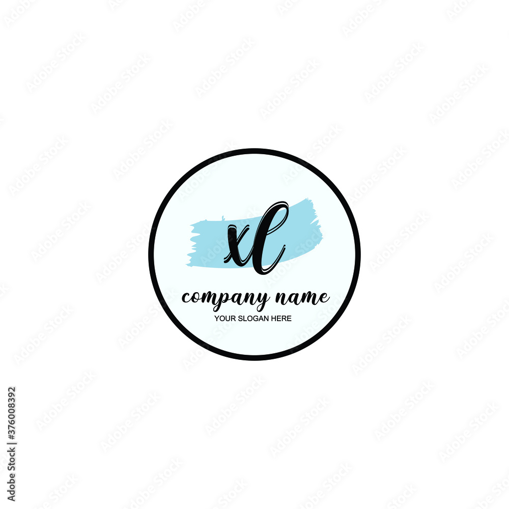 XL Initial handwriting logo template vector XL Initial handwriting logo template vector