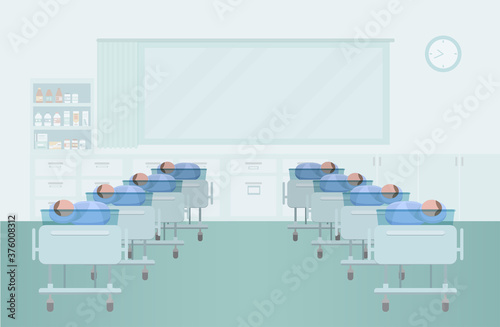 Maternity ward with newborn baby