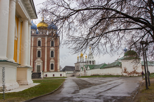 Russia gold Ryazan Kremlin is a beautiful place attractions winter