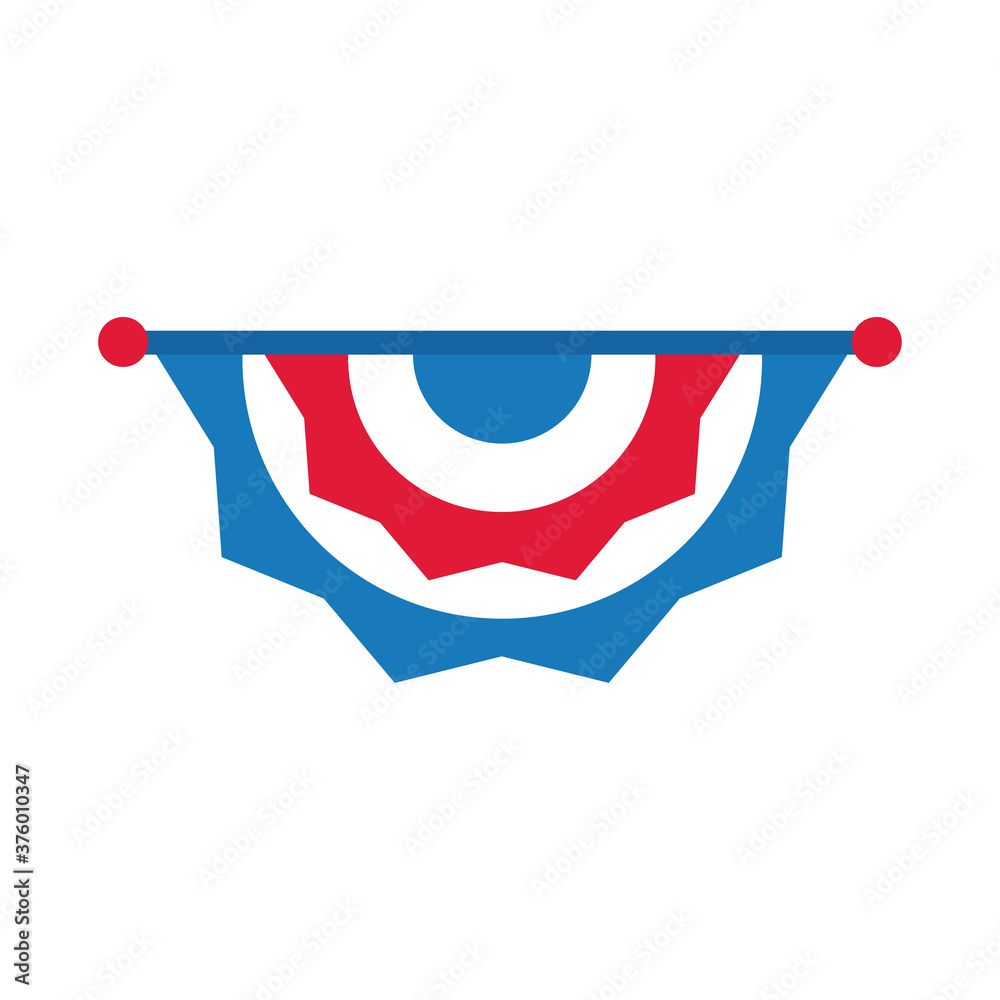 Fotografie usa election emblem hanging flat style icon