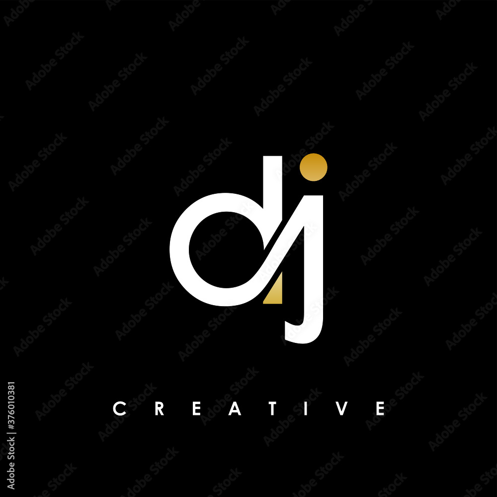 DJ Letter Initial Logo Design Template Vector Illustration DJ Letter Initial Logo Design Template Vector Illustration
