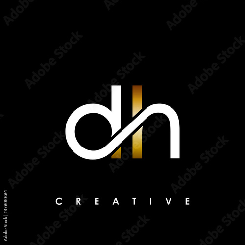 DH Letter Initial Logo Design Template Vector Illustration