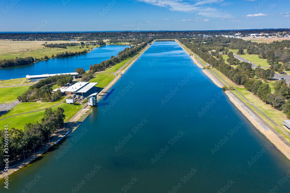 Obraz premium Aerial view of the Sydney Olympic Regatta Centre in Australia