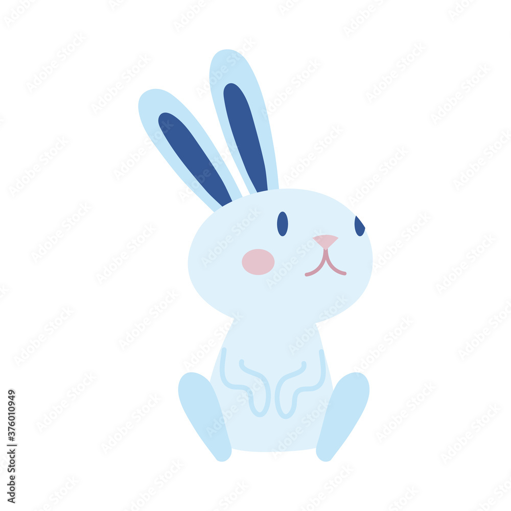 mid autumn cute rabbit seated flat style icon mid autumn cute rabbit seated flat style icon