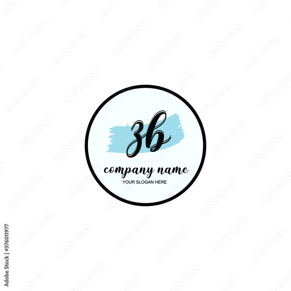 ZB Initial handwriting logo template vector
ZB Initial handwriting logo template vector