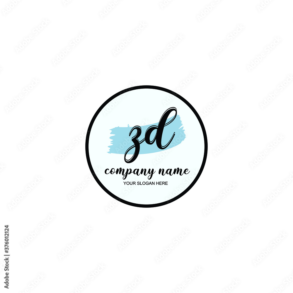 ZD Initial handwriting logo template vector
ZD Initial handwriting logo template vector