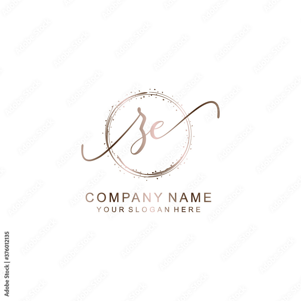 ZE Initial handwriting logo template vector
ZE Initial handwriting logo template vector