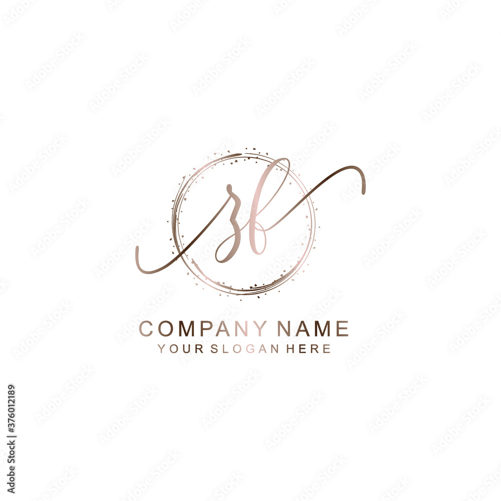 ZF Initial handwriting logo template vector
ZF Initial handwriting logo template vector