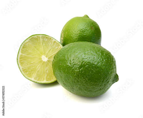 Citrus lime fruit isolated on white background cutout 