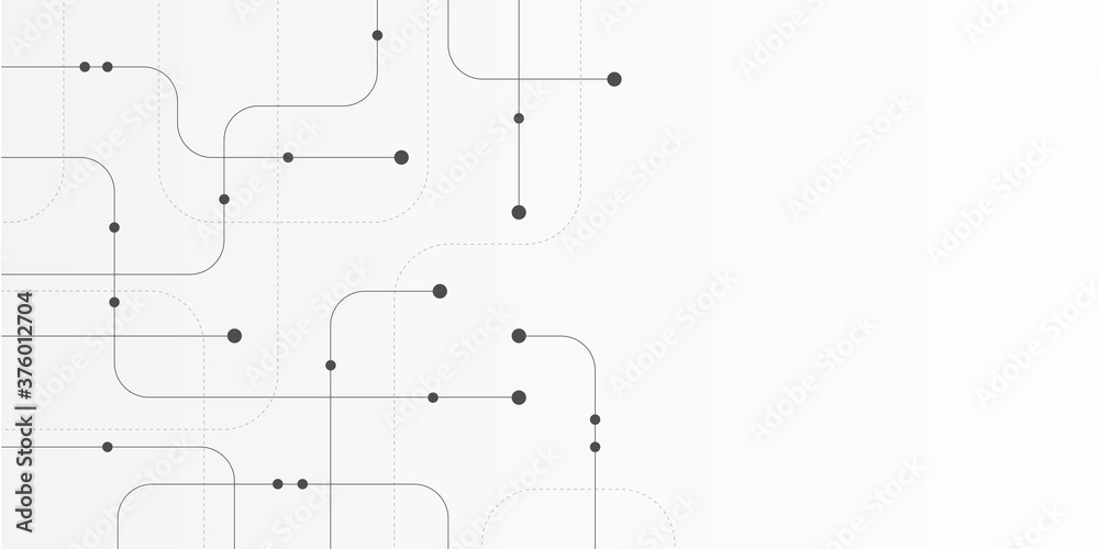 Obraz premium Abstract connect lines and dots.Technology graphic Networkbackground.