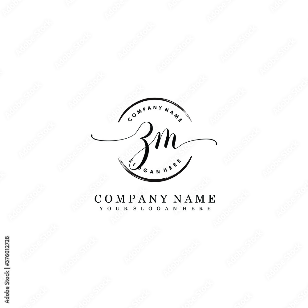 ZM Initial handwriting logo template vector
ZM Initial handwriting logo template vector