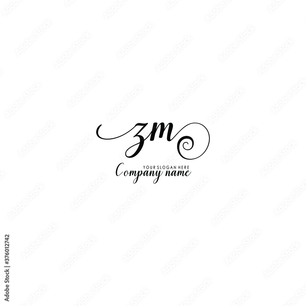 ZM Initial handwriting logo template vector
ZM Initial handwriting logo template vector
