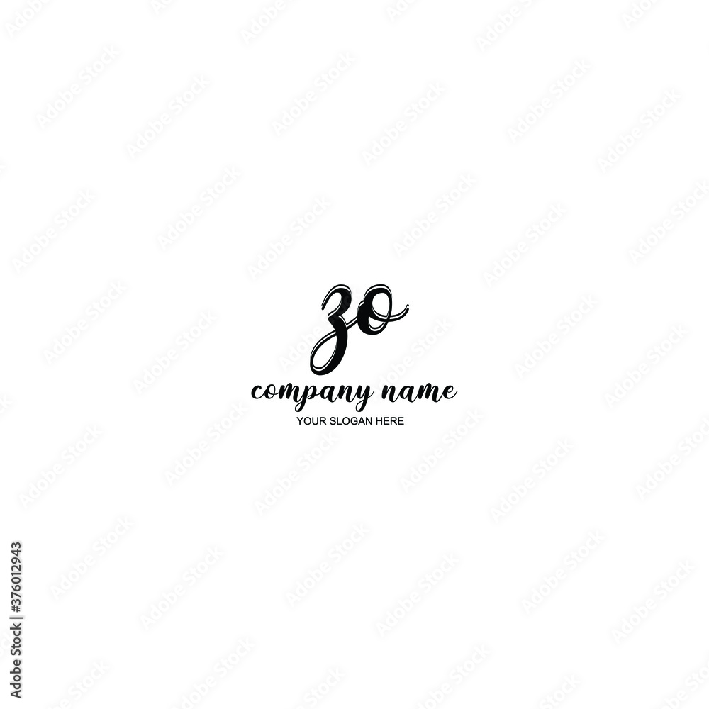 ZO Initial handwriting logo template vector
ZO Initial handwriting logo template vector