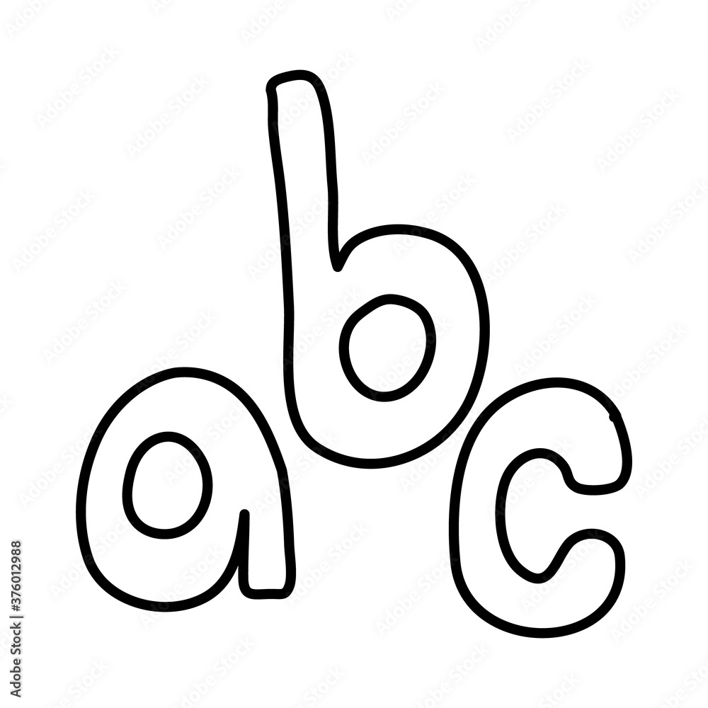 Fototapeta premium alphabet letters school line style icon