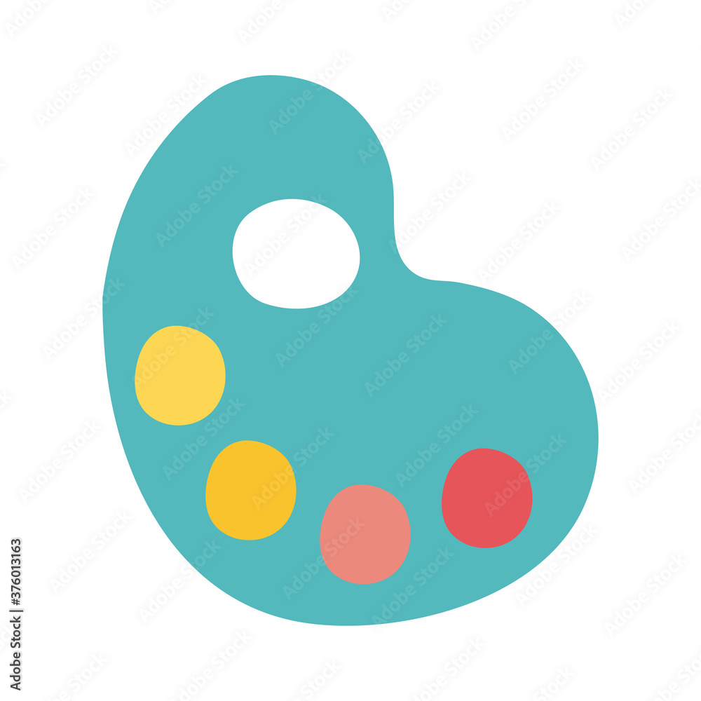 Fototapeta premium paint palette tool flat style icon