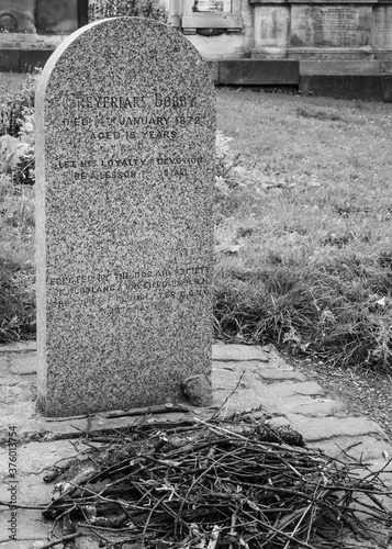 greyfriars bobby gravestone, edinburgh, scotland