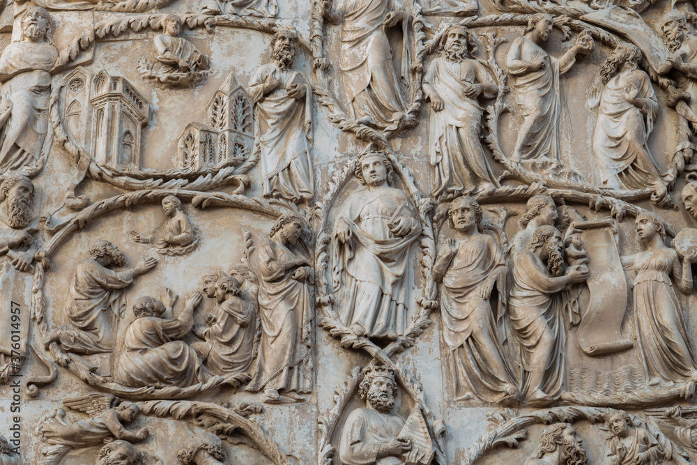 Details of the Cathedral of Orvieto (Duomo di Orvieto), Italy