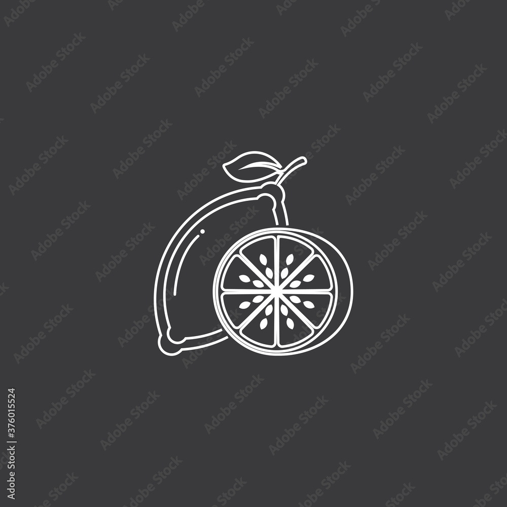 Fototapeta premium Fresh Lemon icon vector illustration design