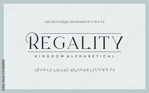 Vintage and classic display alphabet. Vector illustration of font set. Typography a to z.