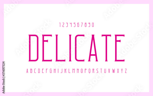 Condensed alphabet letters font and number. Timeless typography fonts vector illustration.