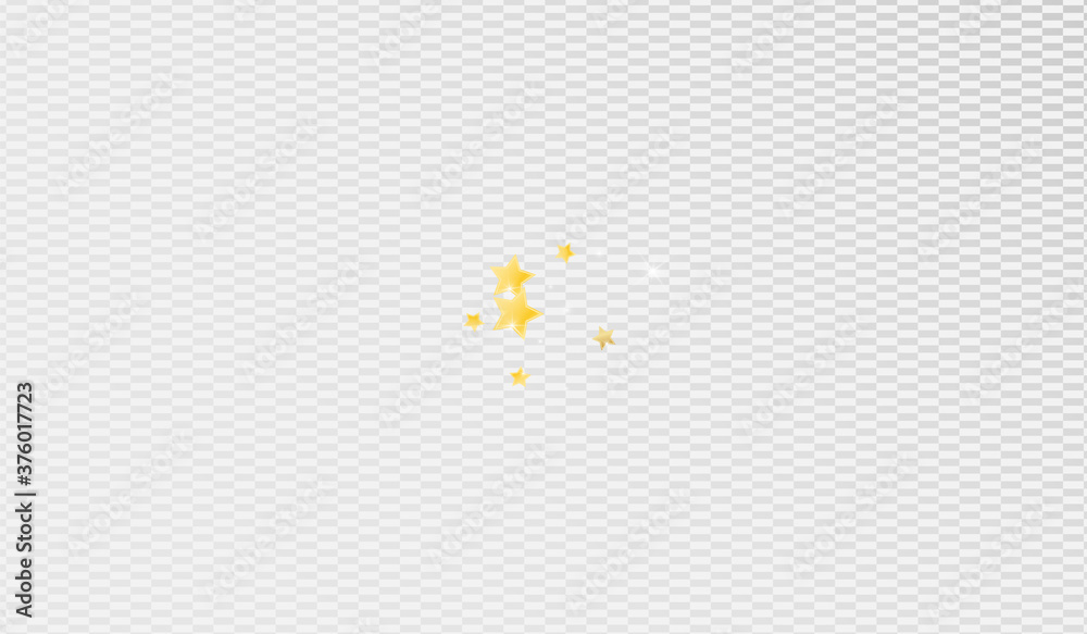 Yellow Bright Stars Vector Transparent 