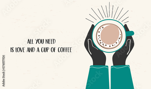 Coffee Poster, Vector Illustration, coffee time