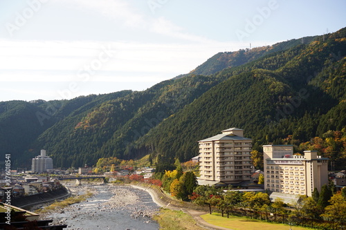 Wallpaper Mural Scenery of Gero Onsen at Autumn in Gifu, Japan Torontodigital.ca