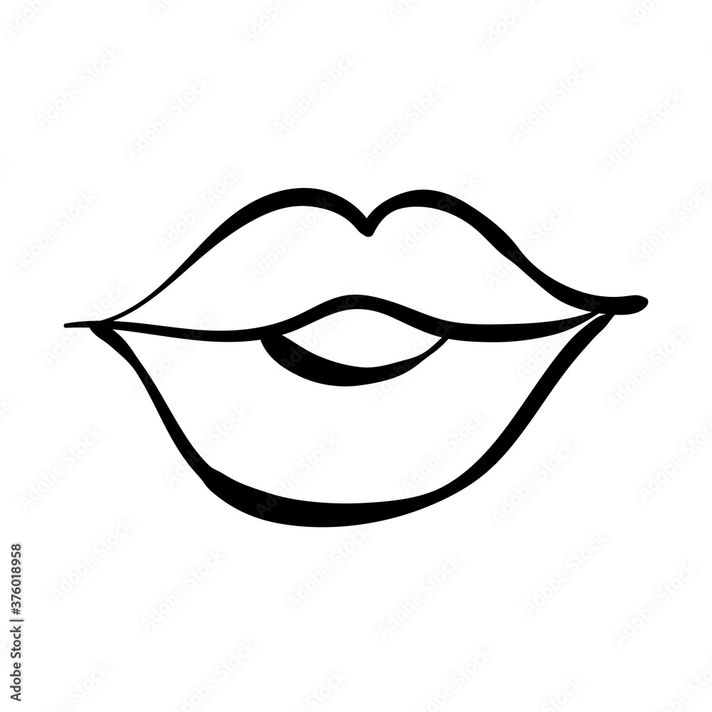 sexi mouth and teeth pop art line style icon sexi mouth and teeth pop art line style icon