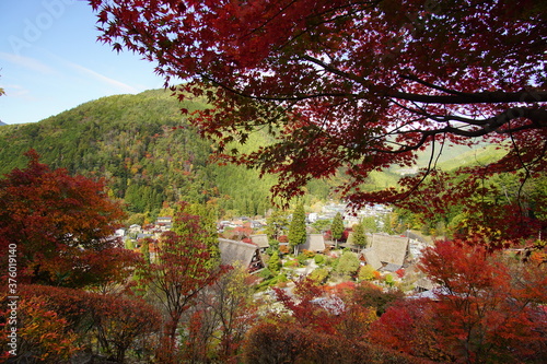 Scenery of Gero Onsen at Autumn in Gifu, Japan