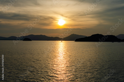 sunset over the sea
