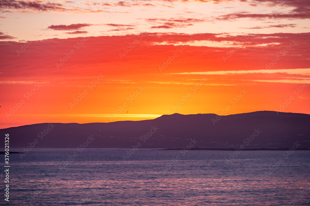 Fototapeta premium Sunset above Aran Island - Arranmore - County Donegal, Ireland.