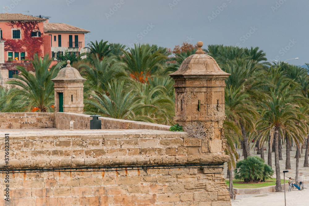 muralla renacentista, siglo XVIII, Palma, mallorca, islas baleares, españa, europa