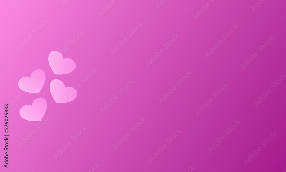 Abstract pink background with object love