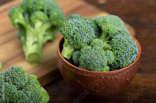 Bunch of fresh green broccoli.