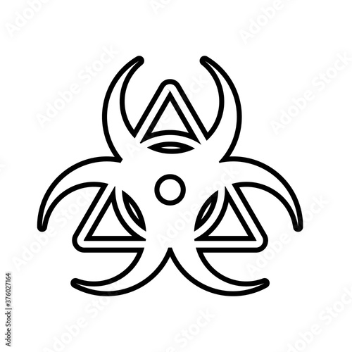 biohazard caution signal line style icon