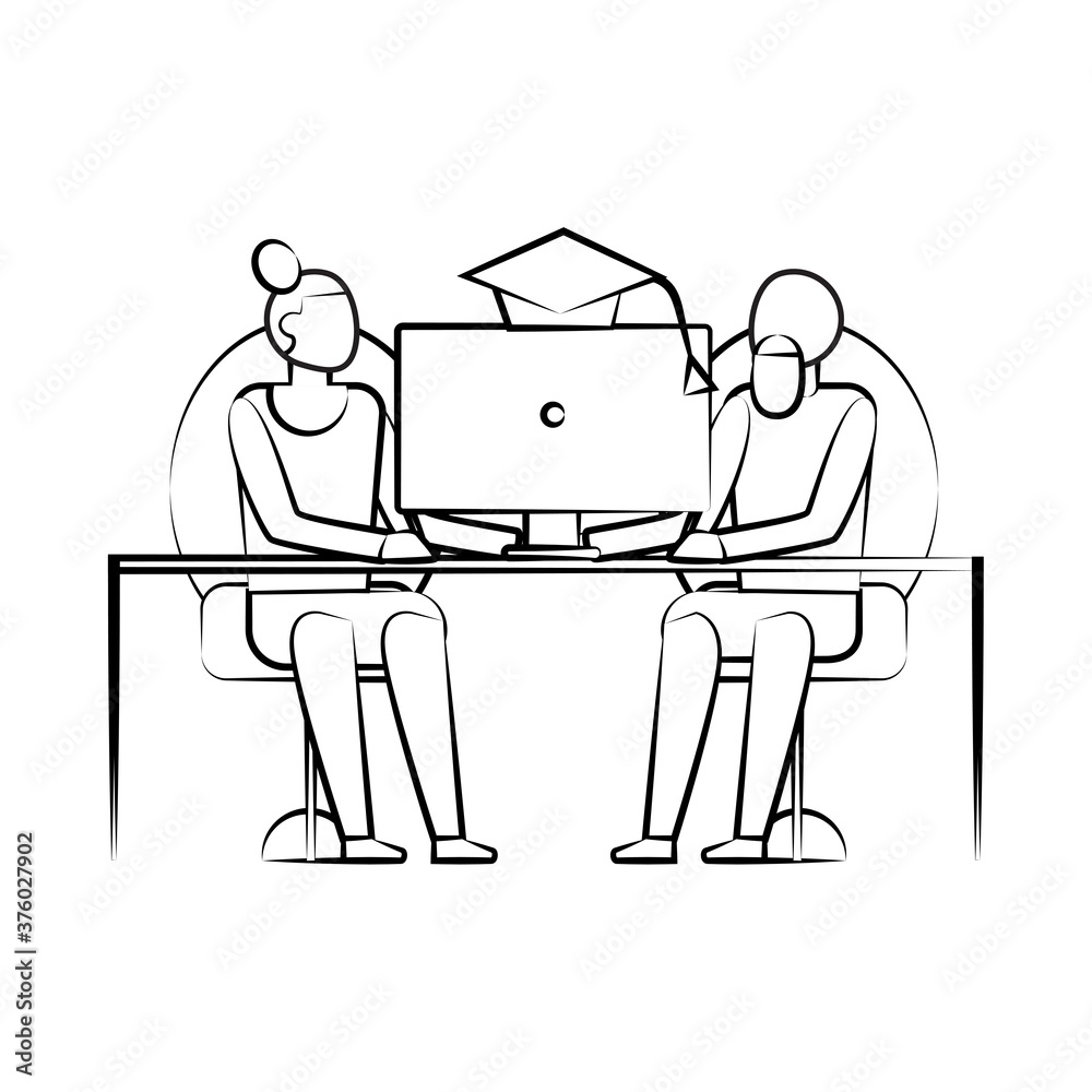 Online Education Concept Illustrator Template Online Education Concept Illustrator Template