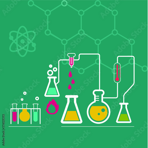 Science and chemistry icons vector illustration