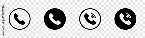 Phone call icons. Phone call buttons. Telephone vector icons, isolated. Vector illustration